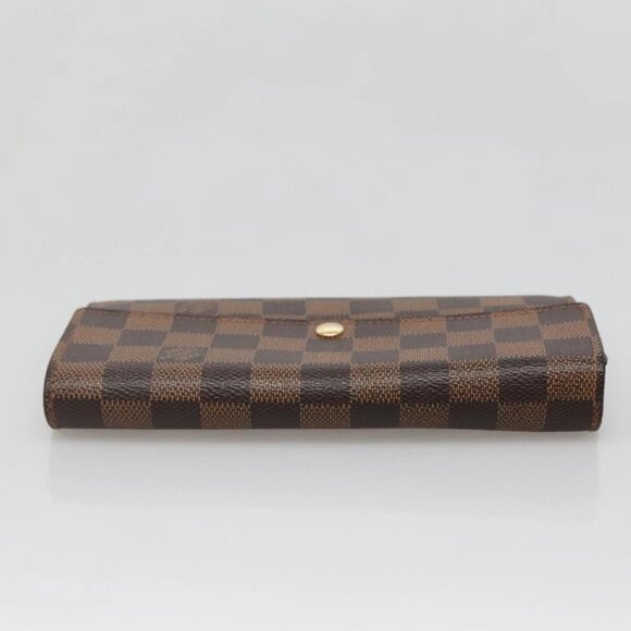 LOUIS VUITTON Damier Ebene Portefeuille Sarah Long Wallet N60491 LV Auth 135012 - Picture 7 of 16